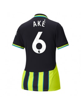 Billige Manchester City Nathan Ake #6 Bortedrakt Dame 2024-25 Kortermet